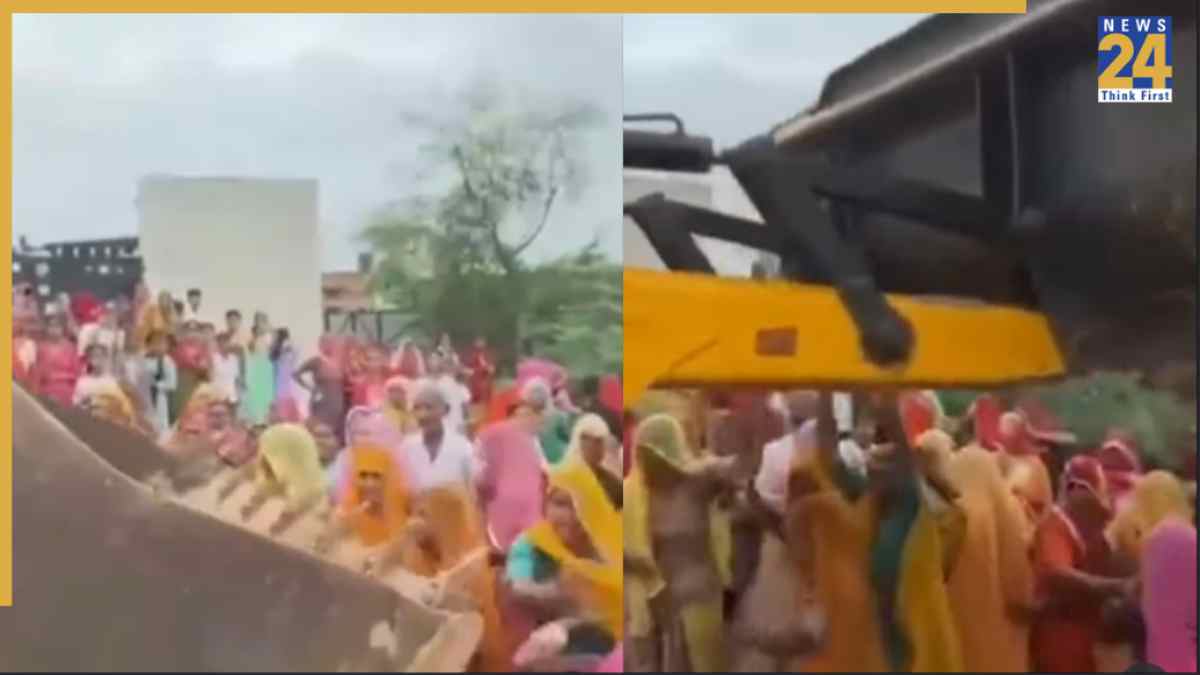 JCB Attack In Jodhpur: Viral Video Shows Women Narrowly Escaping As Driver Tries To Run Them Over In Bhawi Village