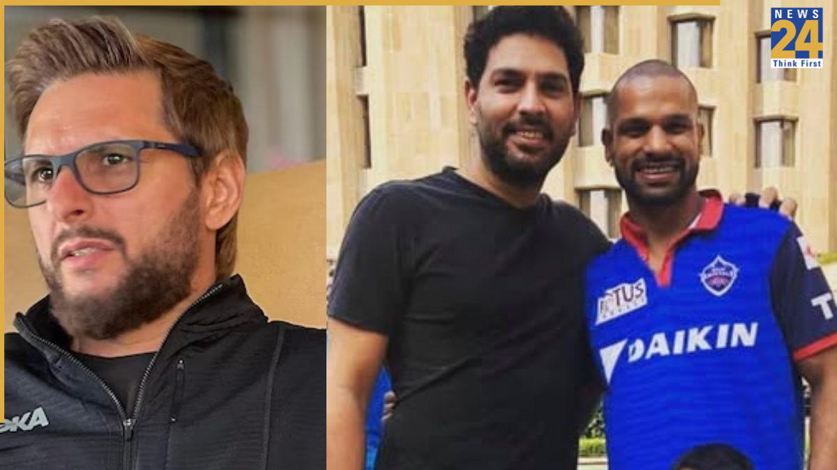Shahid Afridi takes a dig at Shikhar Dhawan and Yuvraj Singh Shahid Afridi takes a dig at Shikhar Dhawan and Yuvraj Singh