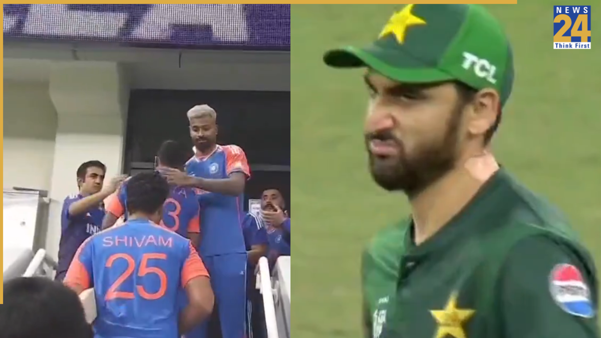 Pakistan players were left waiting for handshake while India straight away walked towards the changing room