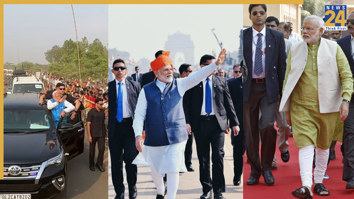 PM Modi with his security