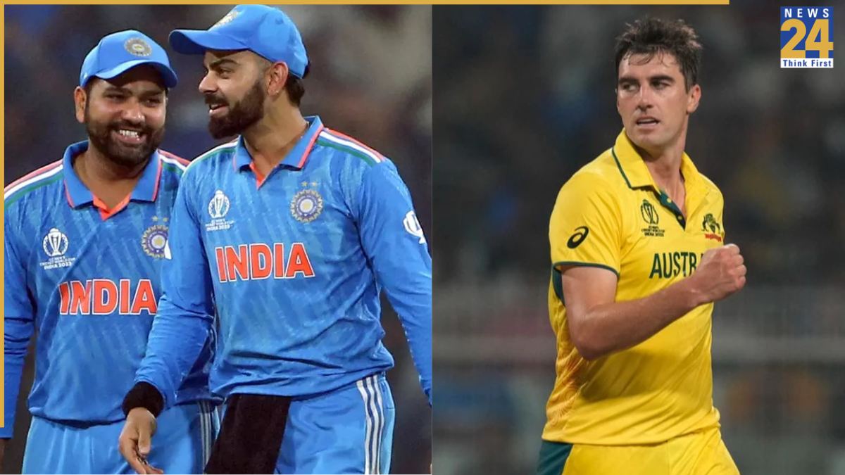 Rohit Sharma, Virat Kohli and Pat Cummins