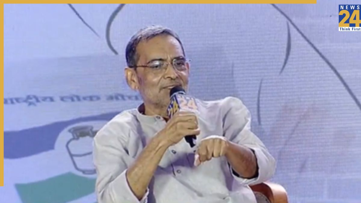 Upendra Kushwaha at News24 Manthan 2025.