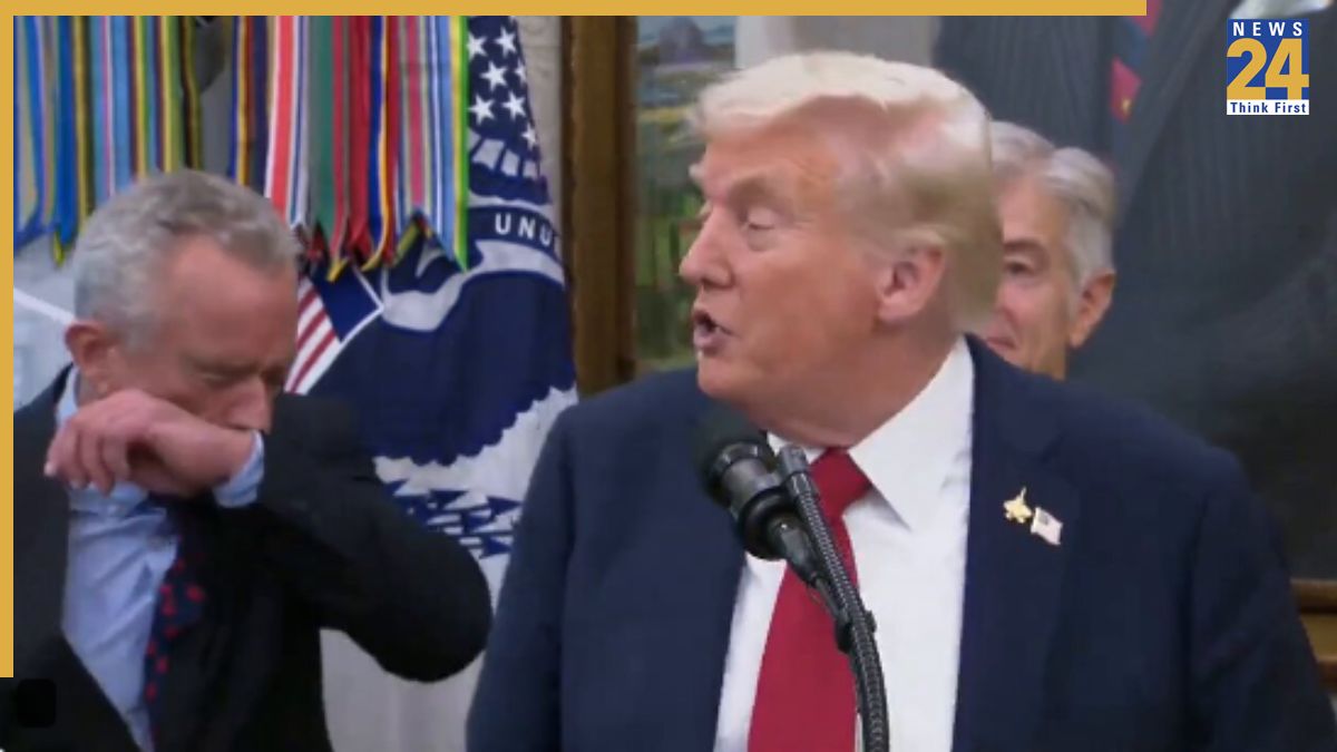 donald-trump_a32b1a Trump jokes after Health Secretary sneezes in Oval Office - 'Hope I didn't catch Covid' | Video