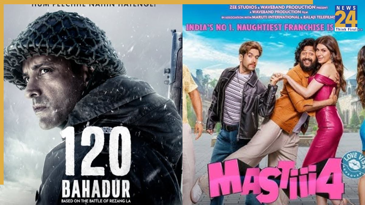 120 Bahadur vs Mastiii 4 box office collection day 7: Farhan Akhtar and Riteish Deshmukh’s movies fail to attract audience