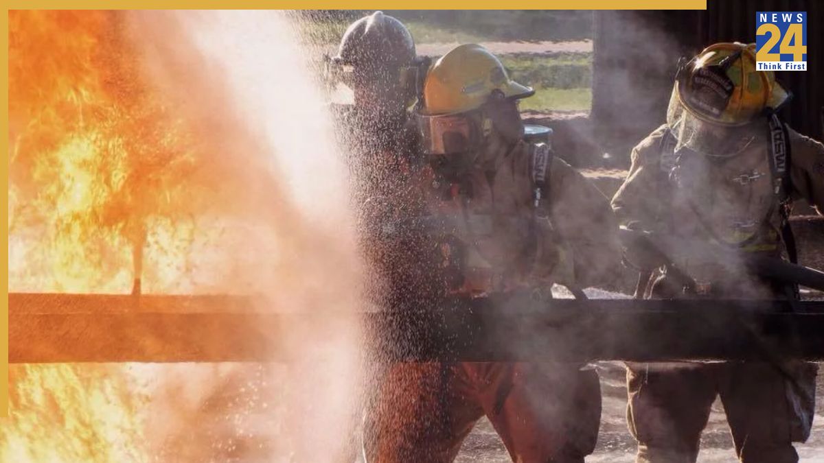 Chandauli government school fire UP News: Massive fire breaks out in Chandauli school premises, panic among villagers