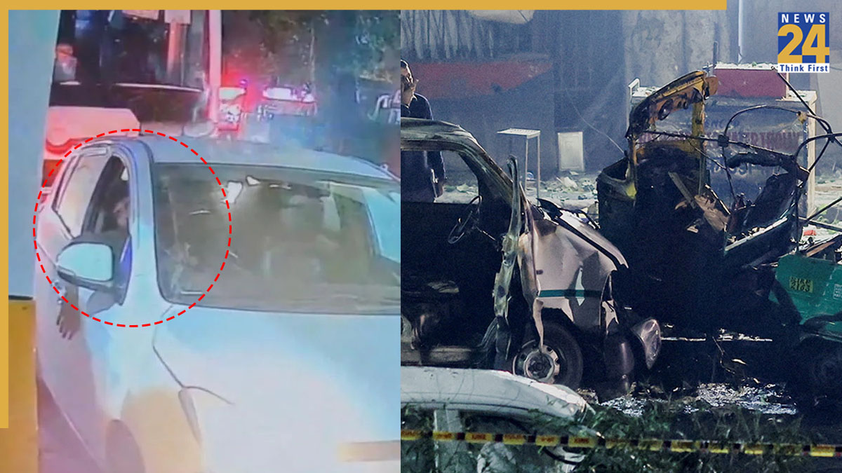 Delhi Blast First Images: CCTV Captures Suspect Dr Umar Muhammad Driving i20, Parked for 3 Hours Near Red Fort