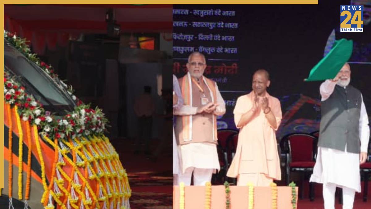 PM Modi flags off new train PM Modi flags off new train