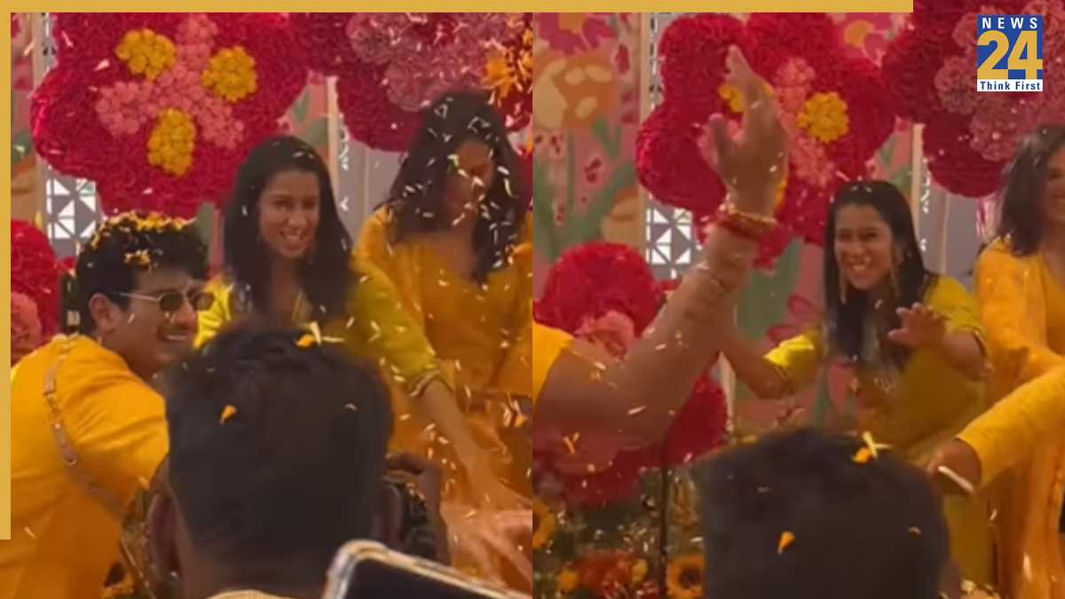 Groom-to-be Palash Muchhal grooves with Jemimah Rodrigues at haldi ceremony - WATCH