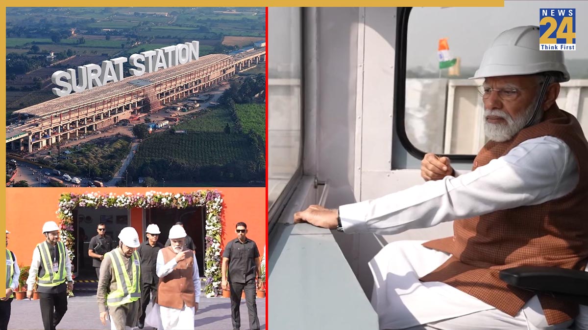 PM Modi reviewed the Surat bullet train project during his Gujarat Visit. PM Modi reviewed the Surat bullet train project during his Gujarat Visit.
