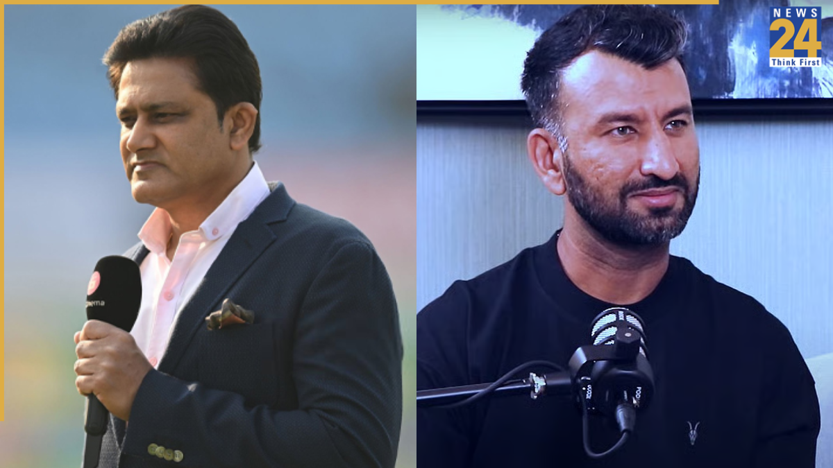 Anil Kumble and Cheteshwar Pujara