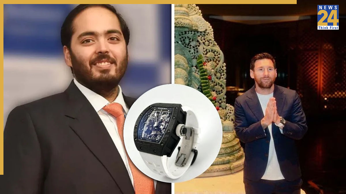 Anant Ambani gifts Rs 10.91 crore watch to Lionel Messi Anant Ambani gifts Rs 10.91 crore watch to Lionel Messi