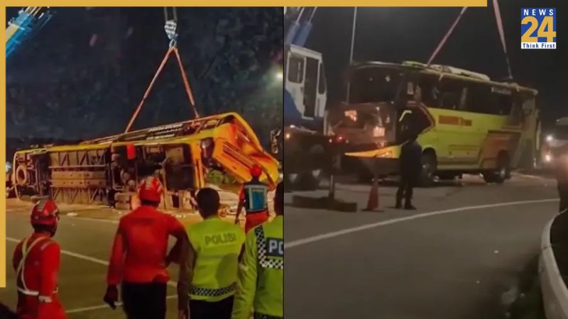 Indonesia Bus Accident: Passenger bus crash in main island of Java kills at least 16 people