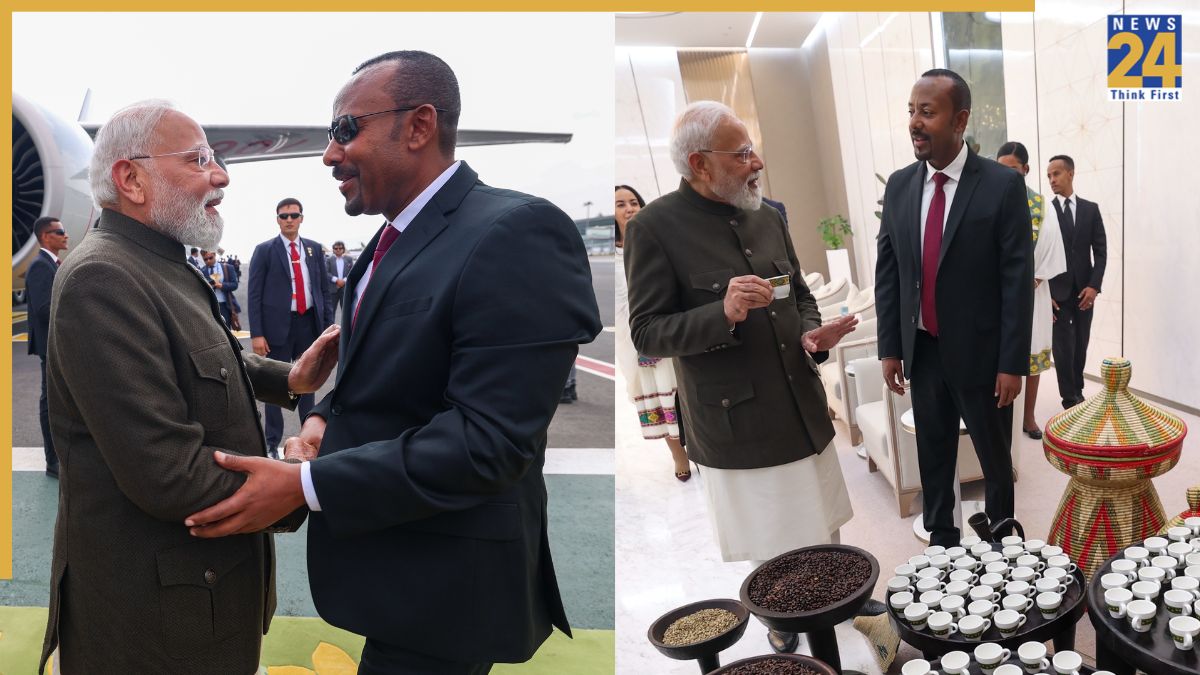 PM Modi (56) PM Modi arrives in Ethiopia for two-day state visit, strengthening India-Africa ties in focus