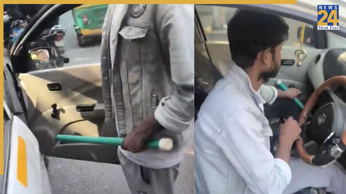 hl- ‘Maar kyun raha hai?’ Rapido driver attacks journalist with rod over...; WATCH viral video