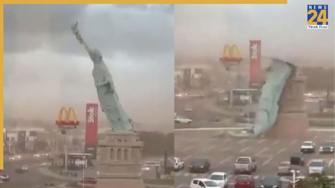 MASSIVE Statue of Liberty replica collapses in southern Brazil after severe storm; WATCH viral video here