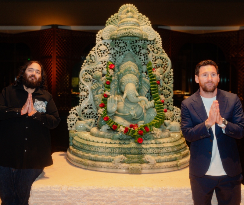 In Pics: Footballer Lionel Messi meets tradition and tigers at Anant Ambani's Vantara-1-2