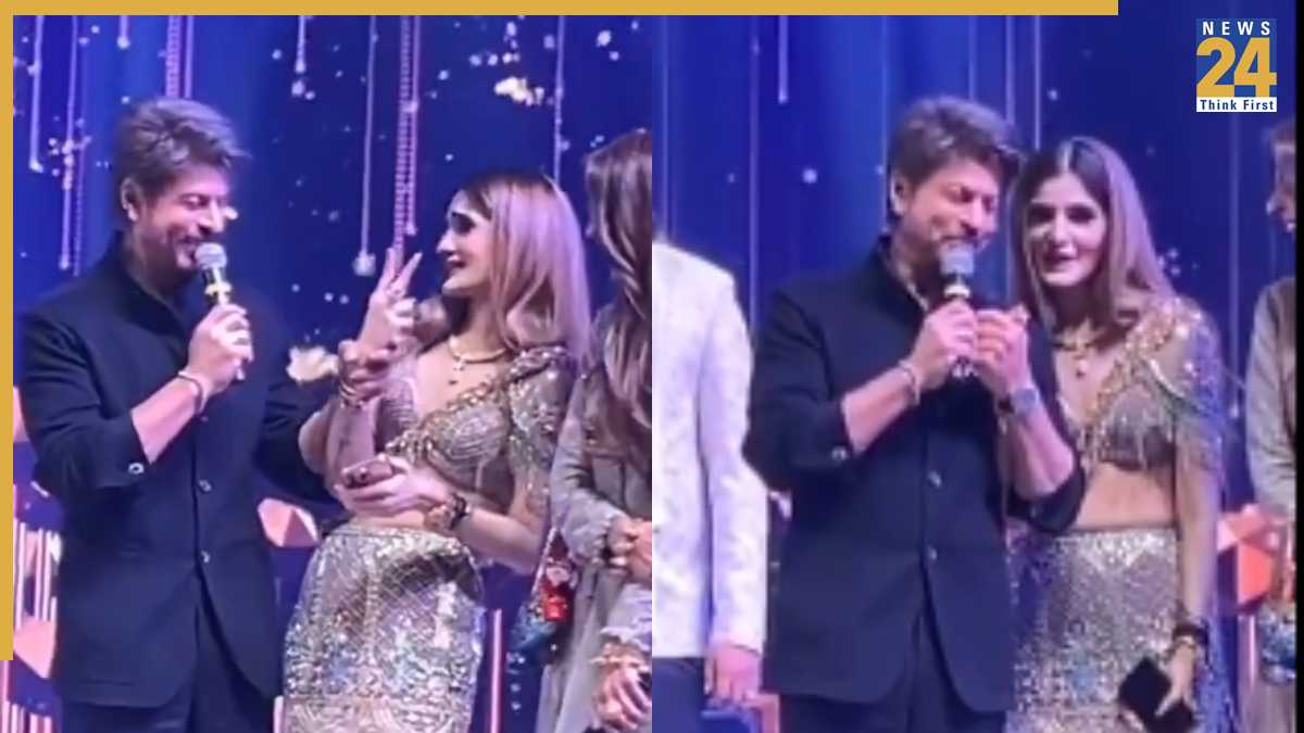 shah rukh khan (1) Shah Rukh Khan refuses to say ‘Zubaan Kesari’ at high profile wedding, his reply goes viral, WATCH video