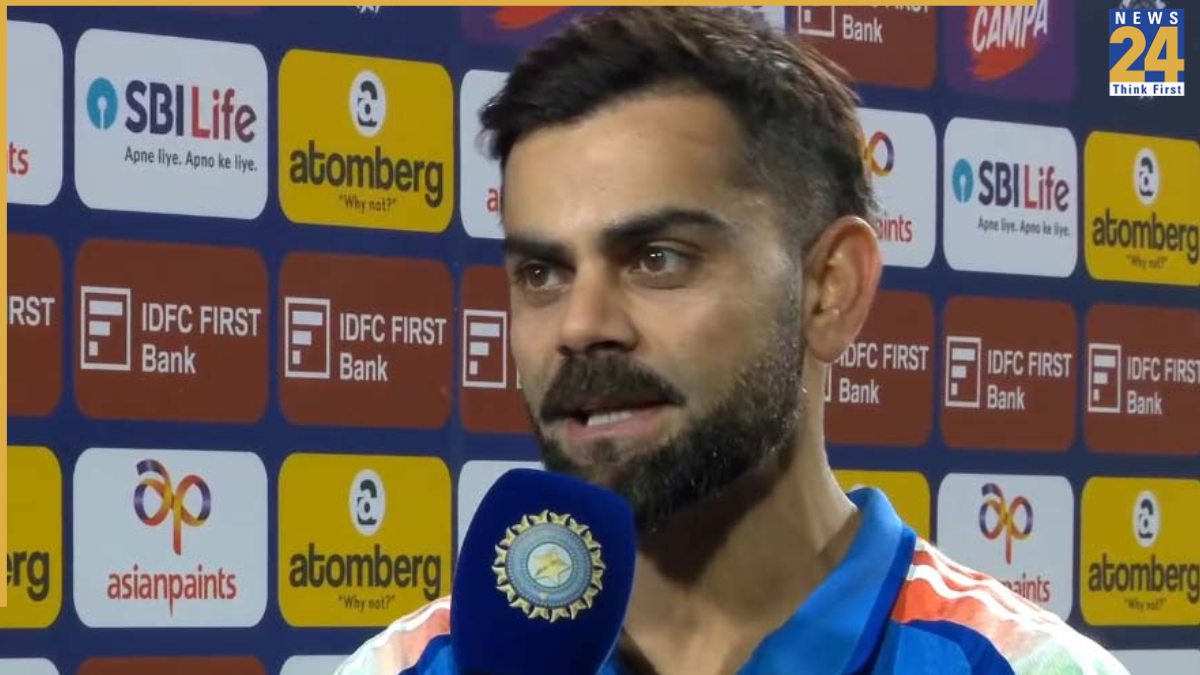 Virat Kohli in post-match presentation