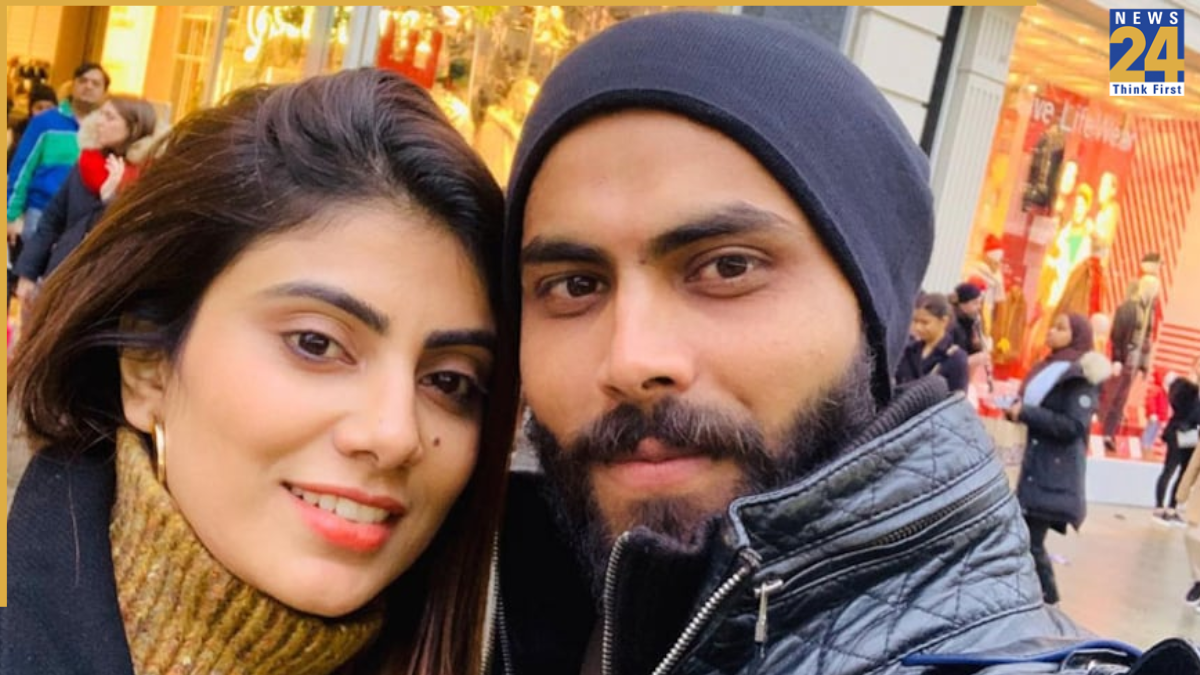 Ravindra Jadeja with his wife Rivaba