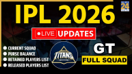 IPL 2026 Auction: Gujarat Titans
